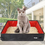 bac-a-litiere-chat-pliable-rouge