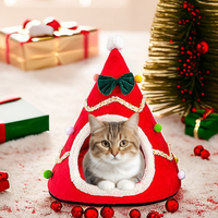 cabane-chat-sapin-noel-rouge