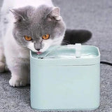 fontaine-a-eau-chat-vert