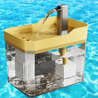 fontaine-a-eau-pour-chat-electrique-jaune