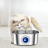 fontaine-eau-chat-acier-inoxydable