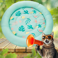 tapis-rafraichissant-chat-rond-vert
